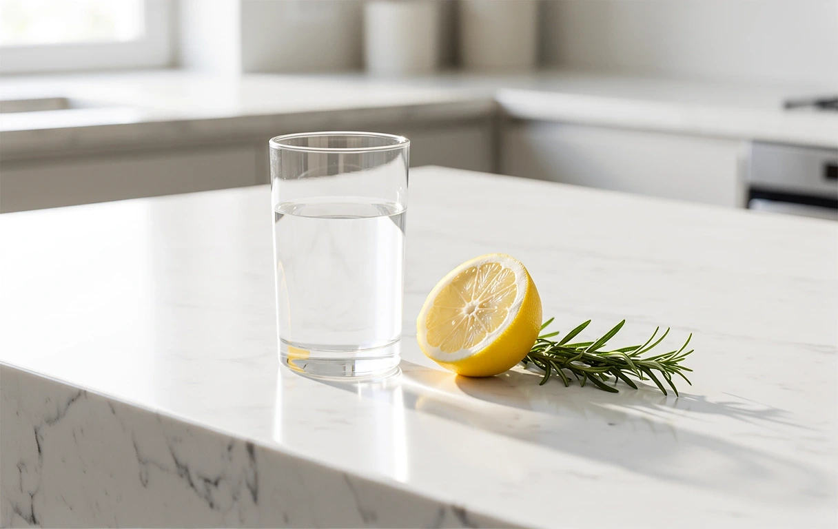 Clean minimalist kitchen setting